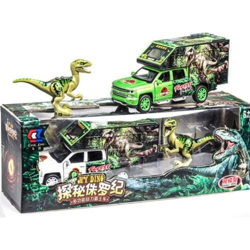1:32 Jurassic truck car dinosaur Toy Car Metal Toy Diecasts & Toy Vehicles Car Model with light & sound Car Toys For Children