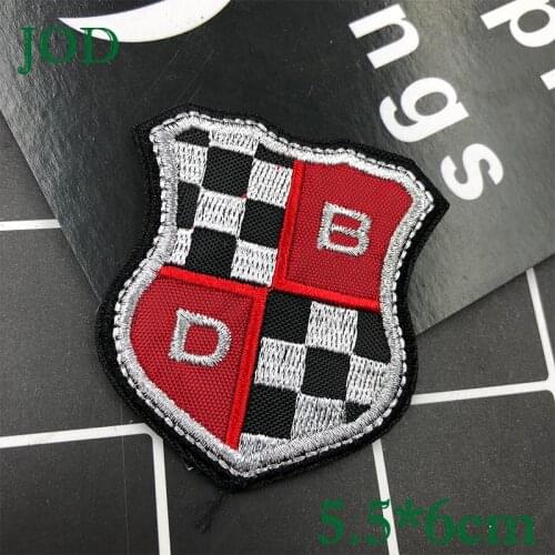 JOD 5.5*6cm DB F1 Iron on Badges for Clothes Decorative Patches for Clothing Jacket Stickers Applications Embroidery Patch DIY