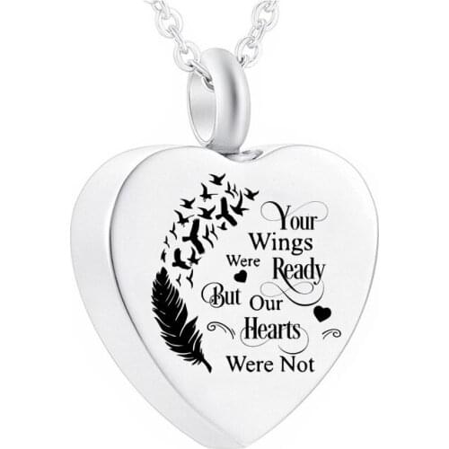 Cremation Jewelry Stainless Steel Urn Heart Pendant Ashes Memorial For Human/Pet With Filling Kit And Gift Velvet Bag