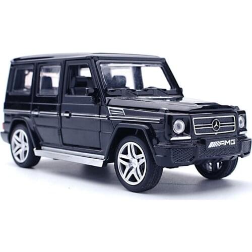 1:32 Diecast M B AM G 65 Off Road Black Red White High Simulator Alloy Metal Model Car Light Music Pull Back Door Open