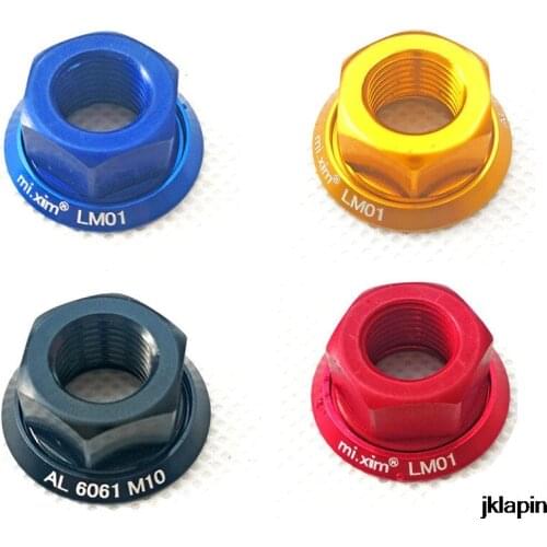 Mi.xim M10*1.5mm Metric Aluminum Alloy Nut Slider Bike Accessories Balance Bicycle Hub Screw Washer