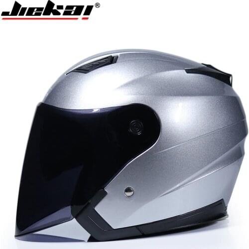 JIEKAI Motorcycle Helmets Electric Bicycle Helmet Open Face Dual Lens Visors Men Women Summer Scooter Motorbike Moto Bike Helmet