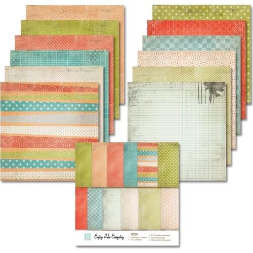 Enjoy The Everyday 24 sheet 6"X6" Scrapbooking Design Patterned Paper Pack Handmade Craft paper craft Background Pad AlinaCraft