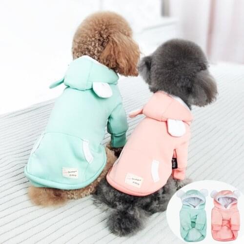 Cute Bunny Ears Small Dog Hoodie Coat Spring Summer Pet Clothes for Chihuahua Shih Tzu Puppy Cat Pullover Dogs Pets Clothing New
