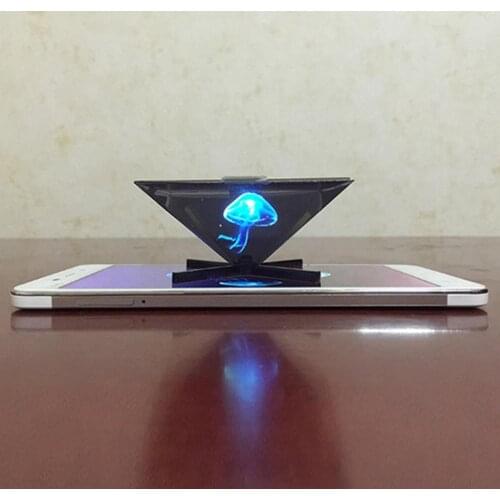 Projector Detachable Educational Mini Pyramid Shaped Hologram Mobile Projector for Kids