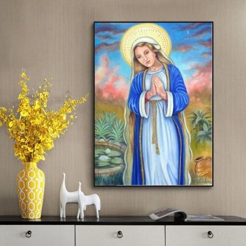 The Madonna In Art Christian Couches Religious Canvas Poster Decorative Picture For Living Room Dining Room Church Wall Decor