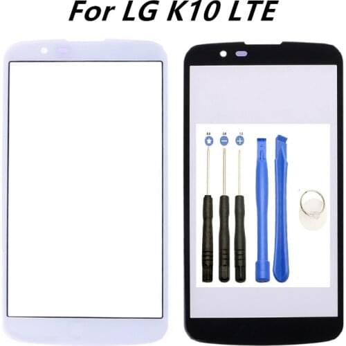 For LG K10 LTE K420N K430DS Touch Screen Sensor Top Outer Lens Glass Front Screen Panel For K10LTE K420N Digitizer Glass Cover