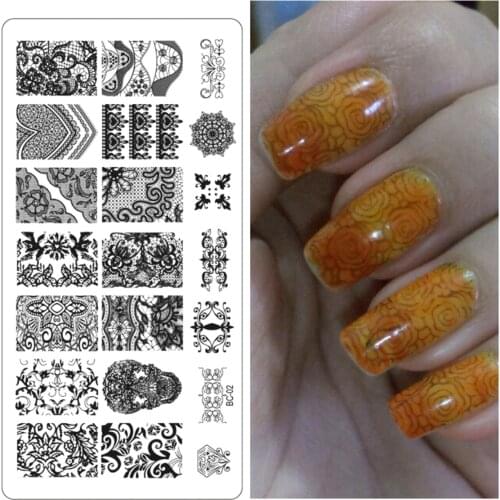 Nail Printing Template for Nail Polish Nail Art Template Nail Stamping Plates Stainless Steel Template for Nails Manicure