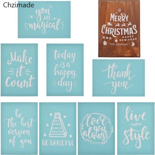 Lychee Life Silk Screen Printing Stencil Decorated Word Letter T-Shirts Glass Fabric Diy Making