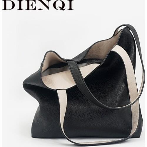 Bag 2020 Trend Womens Leather Shoulder Bag Big To Brand Handbags Female Purses and Handbags Large Tote Ladies Hand Bag Black