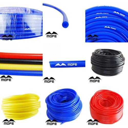 MOFE Universal 1M 3mm/4mm/6mm/8mm Silicone Vacuum Tube Hose Silicon Tubing Blue Black Red Yellow Car Accessories