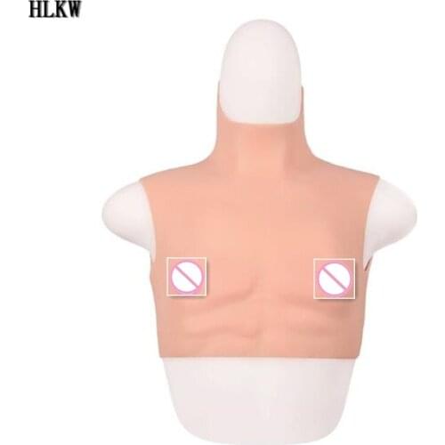 Top Grade Adults Silicone Artificial Fake Chest Man False Muscle Hunk Costume Halloween Party Dress Party Fancy dress up