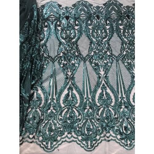 Hot sale Embroidered tulle mesh fabric J-11821 Fashionable french lace fabric for party dress