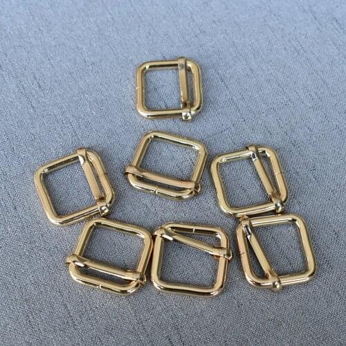100 Pieces Golden 20mm Metal Buckle for Handbag Web Belt Adjust Round Buckles Slider DIY Leather Accessory