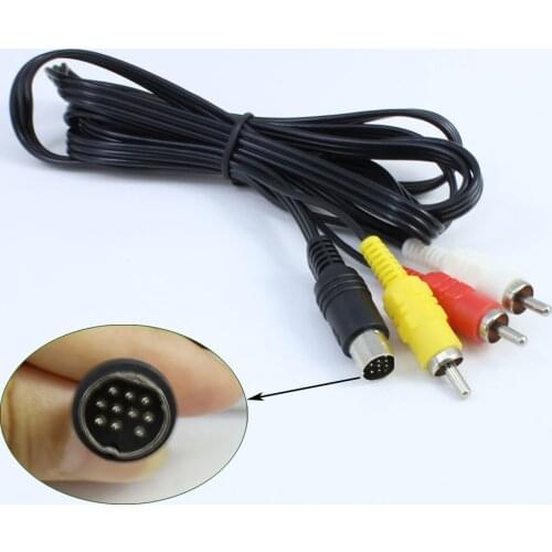 11PCS a lot Nickel Plating Plug Audio Video Cable AV Cable for SEGA for Saturn RCA Cord for SS