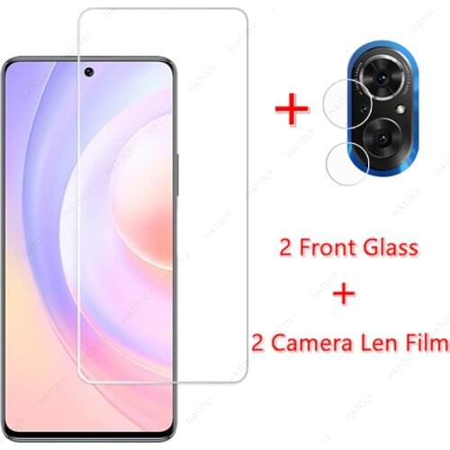 2PCS For Honor 50 SE Glass for Honor 50 SE Tempered Glass Film Screen Protector HD Camera Len Film