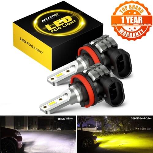 2x LED H8 H9 H11 Fog Lights 9005 9006 HB3 HB4 H10 9045 9145 For BMW Audi Hyundai VW Kia Renault Skoda Lada Volvo Jeep Dodge Seat
