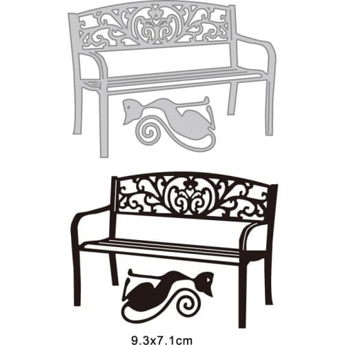 2020 New Mold Cat Chair Flower Rattan Metal Cutting Scrapbooking Embossing Diy Decor Craft Process Dies christmas