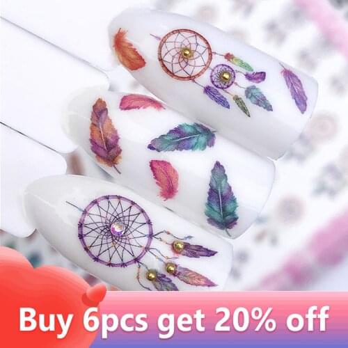 1 Sheet Nail Art 3D Sticker Feather Flamingo Bear Rabbit Super Thin Self-adhesive DIY Tips Decals Decoration Manicure