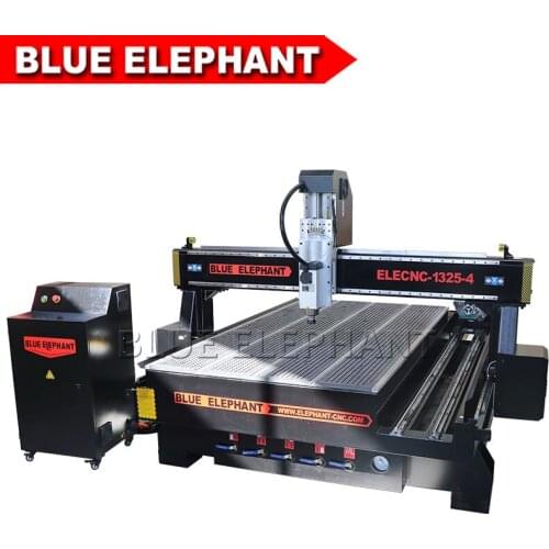 Blue Elephant 1325 4 Axis Cnc Router 3d Wood Carving Machine with air cooling spindle for Wood Door Making Sale in Mexico