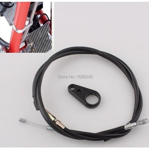 57" Brake Clutch Cable Vinyl Coat + Frame Clamp Fits For Harley Sportster 883 1200 New