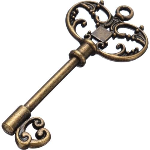 8pcs Large Antique Vintage Skeleton Keys Pendant Jewelry Craft Decor Old Look Necklace Fancy Decor DIY Necklace Craft Gifts