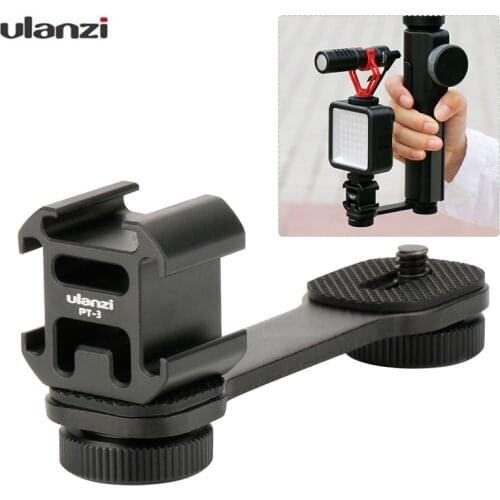 DJI OM 4 DJI Osmo Mobile 2 3 Accessories Triple Hot Shoe Mount Adapter Mic Extension Bar Bracket for BY-MM1 for Zhiyun Smooth 4