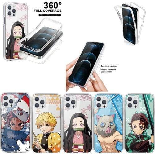 360 Full Case For Huawei P Smart 2021 2020 2019 P40 P30 P20 Honor 8A 8X 9X 10i 20i 10 Mate 20 Lite E Pro Demon Slayer Clear Capa