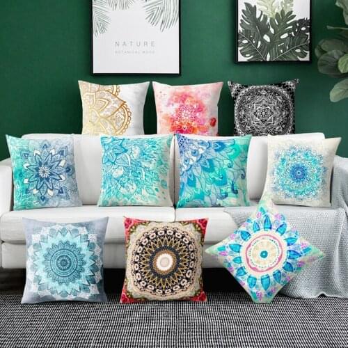 Mandala Cushion Cover Bohemian Geometric Pillow Case Polyester Home pillow covers decorative cushions home decor