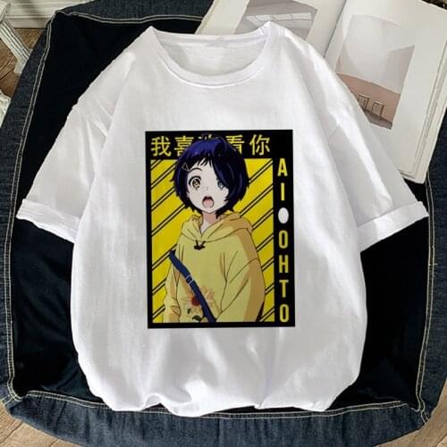 Wonder Egg Priority Ohto Ai Kawaii Woman Tshirs Sun Flower Casual Loose Sweatshirts Anime Cute Graphic Tee Plus Size T Shirt