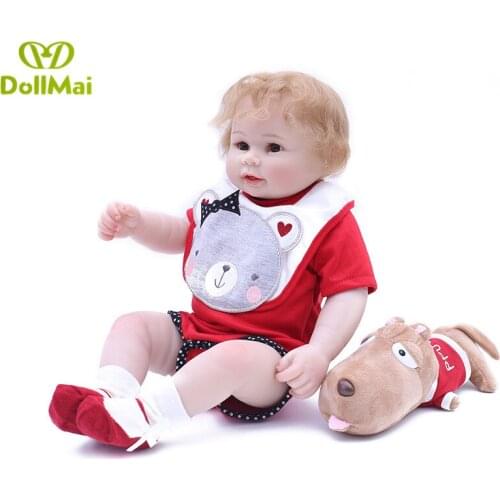 DollMai full silicone reborn girl baby dolls toys for child gift 50cm real bebes reborn com corpo de silicone menina