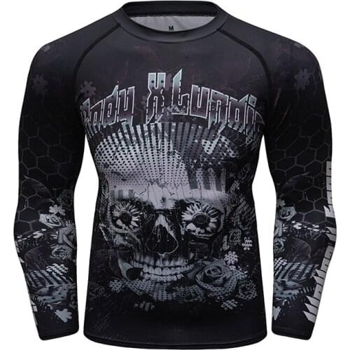 Custom Digital Printed Rash Guard Sportswear Running Gym T-Shirt Jiu Jitsu Tops