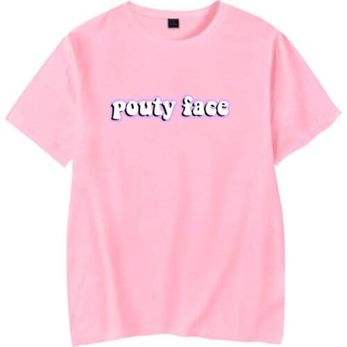 T Shirt Women/men Cotton Short Sleeve Loose Tops Casual Clothes O-neck Unisex Oversized T-shirt Addison Rae: Pouty Face Pink