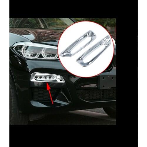 Chrome Front Fog Light Cover 2 Pcs Set For BMW X3 G01 2018 2019 New
