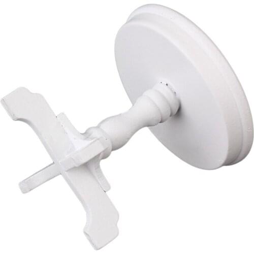 1:12 Doll House Small Round Table Mini Furniture Bright Color Retro White Unique Collection Attractive and Necessary for Dolls