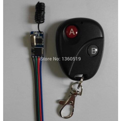 Micro Remote Control Switch Mini Receiver 3.5V 3.7V 4.5V 5V 6V 9V 12V Range 1pcs Small Receiver @ 1pcs Transmitter