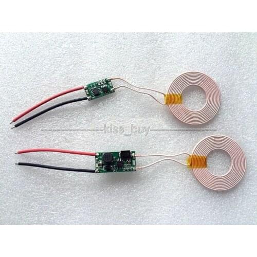 Dc 12V Wireless Charging Charger Module 5V 2A Power Supply Coil for DIY Cell Phone Transmitter Module + Receiver Module