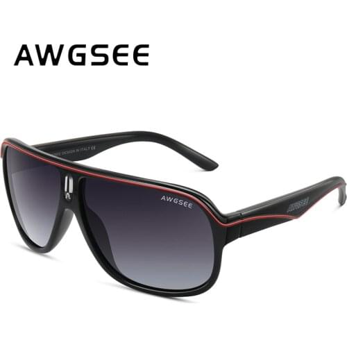 AWGSEE Brand Vintage Polarized Sunglasses Men Women Driving Shades Glasses UV400 Outdoor Fishing Sun Glasses Oculos de sol Male