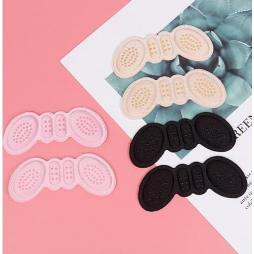 NEW 1 Pair Insoles For Foot Care Foam Cotton Gel Shoe Pads PINK BLACK Foot Shoe Heel Stick Toothpaste Protector Anti Slip Pad