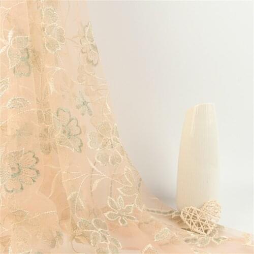 Polyester Thread Plant Flower Fabric Dress Lace Fabric DIY Fabric For Patchwork Sewing Accessories