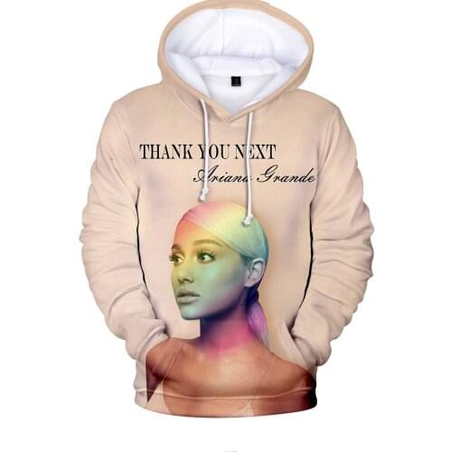 2021 Hit Hot Ariana Grande 3D Oversized Hoodies Women / Men Pullovers Streetwear Girls Sweatshirts Hip Hop Ariana Grande Clothes