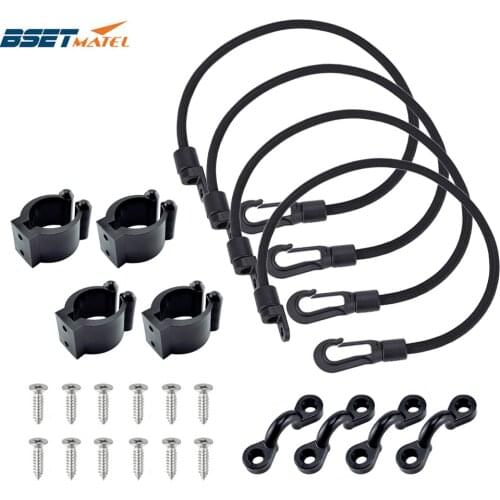 Kayak Boat Marine Fishing Rod Tamer Straps Belt Holder Pole Rack Clips Clamps Paddle Clip Deck Mount Connector For 4 fishing Rod