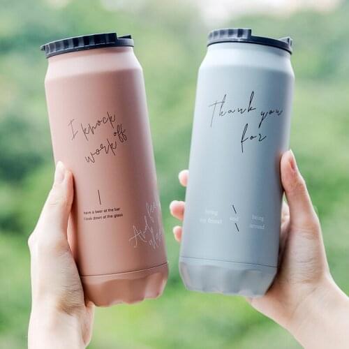 500ML Stainless Steel Vacuum Flask Insulated Bottle Coffee Thermal Cup Creative Travel Outdoor Car Water Thermos Mugs