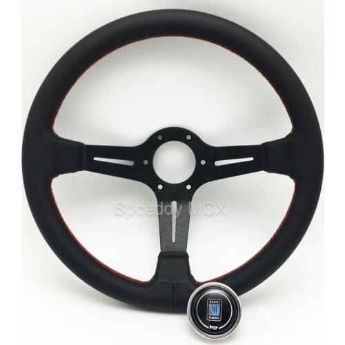 Universal Latest High Quality Steering Wheel 14inch 350mm Leather Steering Wheel Car Sport Modified Racing Wheels