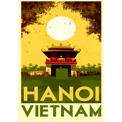Vietnam Hanoi Vintage Retro Travel Railways Photo Art Film Print Silk Poster for Your Home Wall Decor 24x36inch