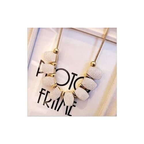 Vintage Grind Arenaceous Crystal Collarbone Choker Geometry Necklace Fashion Jewelry For Women