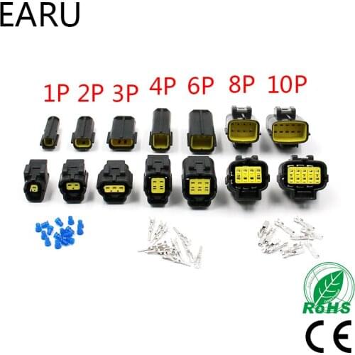 Denso 2.0 1set 1/2/3/4/6/8/10/12 Pin Way Waterproof Wire Connector Plug Car Auto Sealed Electrical Set Car Truck connectors