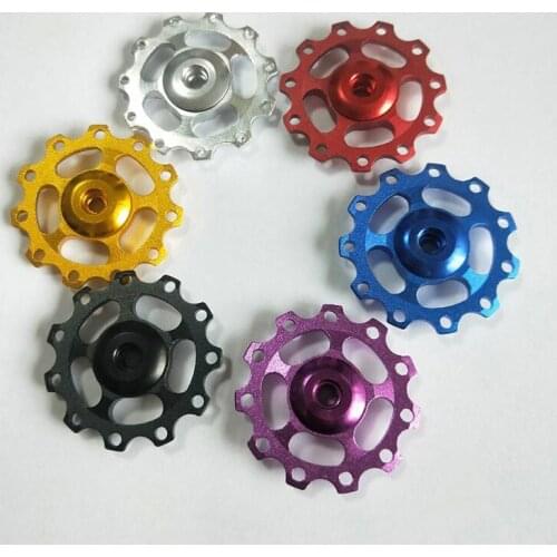 Aluminum alloy mountain bike rear dial 11T guide wheel bearing anodic CNC sprocket wheel 11 teeth flywheel guide wheel 11g