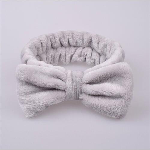 Women Cute Headband Broadside Bowknot Solid Color Ladies New 2021 Plush Wash Hair Band 6 Styles