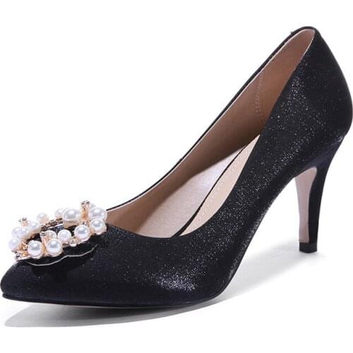 In 2019 new age season high with fine with shallow mouth wedding shoe women 40-43